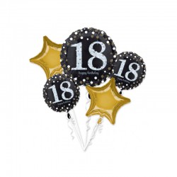 Balon foliowy "18 Urodziny - Sparkling Celebration", zestaw