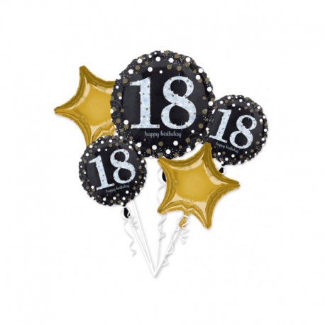 Balon foliowy "18 Urodziny - Sparkling Celebration", zestaw