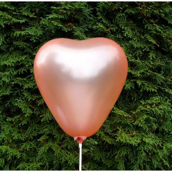 Balon serce 30 cm, ROSE GOLD, różowe złoto