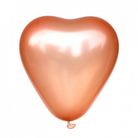 Balon serce 30 cm, ROSE GOLD, różowe złoto