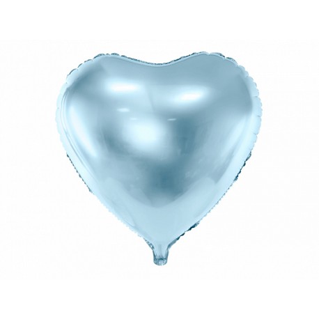 Balon foliowy 18", serce błękitny, 1szt