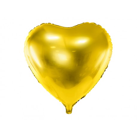 Balon foliowy 24" Serce, 61cm, złoty