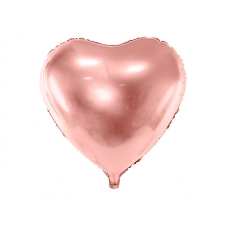 Balon foliowy 18" serce, złoty róż