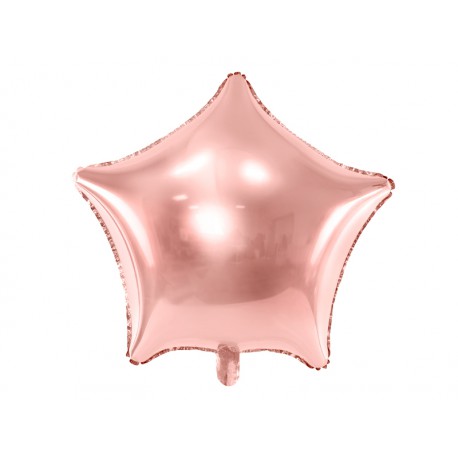 Balon foliowy 18" gwiazda, złoty róż