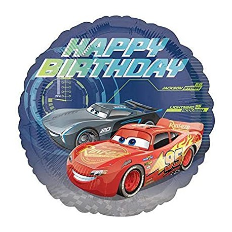 Balon foliowy 18" Cars Happy Birthday