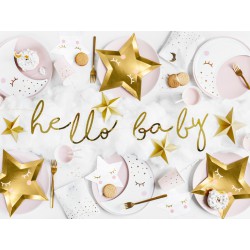 Baner Little Star - Hello Baby złoty 18x70cm