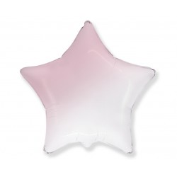 Balon foliowy JUMBO Gwiazda biało-różowa