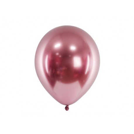Balon chromowany 30cm, różowe złoto