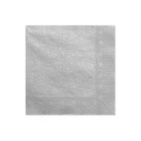 Serwetki srebrne 33x33