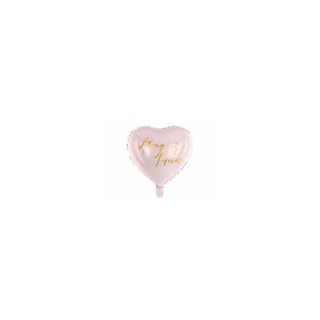 Balon foliowy Serce 45 cm jasny różowy