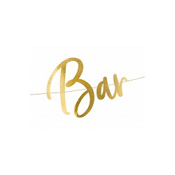 Baner Bubbly Bar złoty 83x21cm
