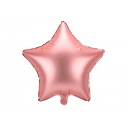 Balon foliowy Gwiazdka  48cm różowe złoto