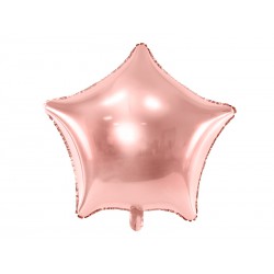 Balon foliowy Gwiazdka 70cm różowe złoto