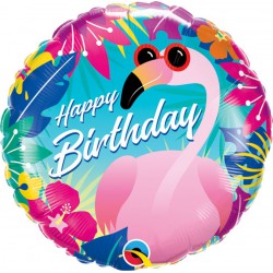 Balon foliowy 18 cali  Happy Birthday - Flaming