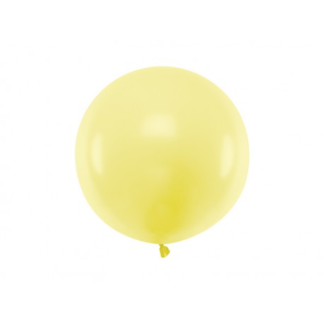 Balon okrągły 1m, Pastel Light Yellow