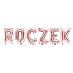 Dekoracje Roczek rose gold + topper