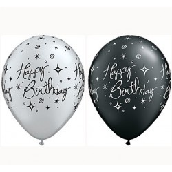 Balony  11 cali HAPPY BIRTHDAY metaliczne