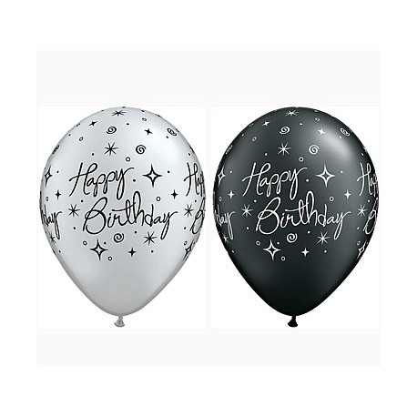 Balony  11 cali HAPPY BIRTHDAY metaliczne