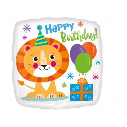 Balon foliowy 18 cali  Urodzinowy lew