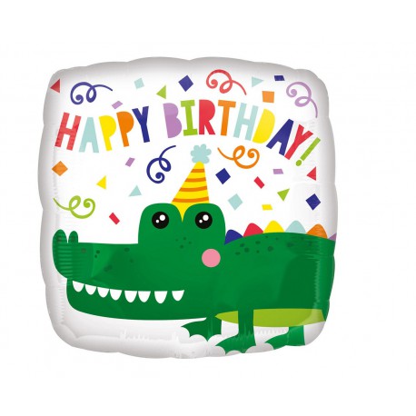 Balon foliowy 18 cali Urodzinowy krokodyl