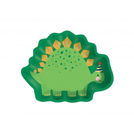 Talerzyki Dino Mite,  kształt dinozaura 8szt 22x17 cm