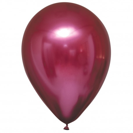 Balon chromowany 30cm, ciemny róż