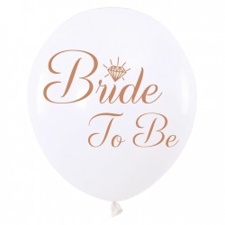 Balon 12'' Bride to be białe 1szt