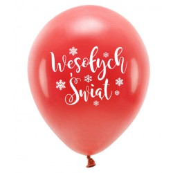 Balon Wesołych Świąt czerwony