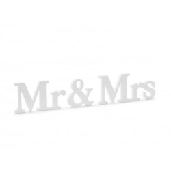 Drewniany napis Mr & Mrs...