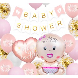 Dekoracje na Baby Shower róż