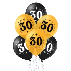 Balony złote czarne 30...
