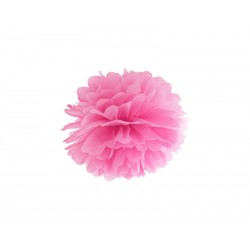 Pompon papierowy różowy, 25cm