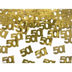 Konfetti metalizowane, liczba 50